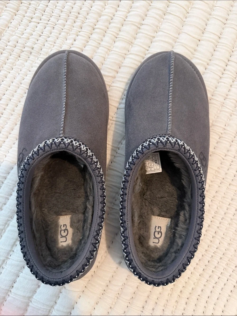 UGG Tasman II Gray Suede Slip-Ons Slippers size 9